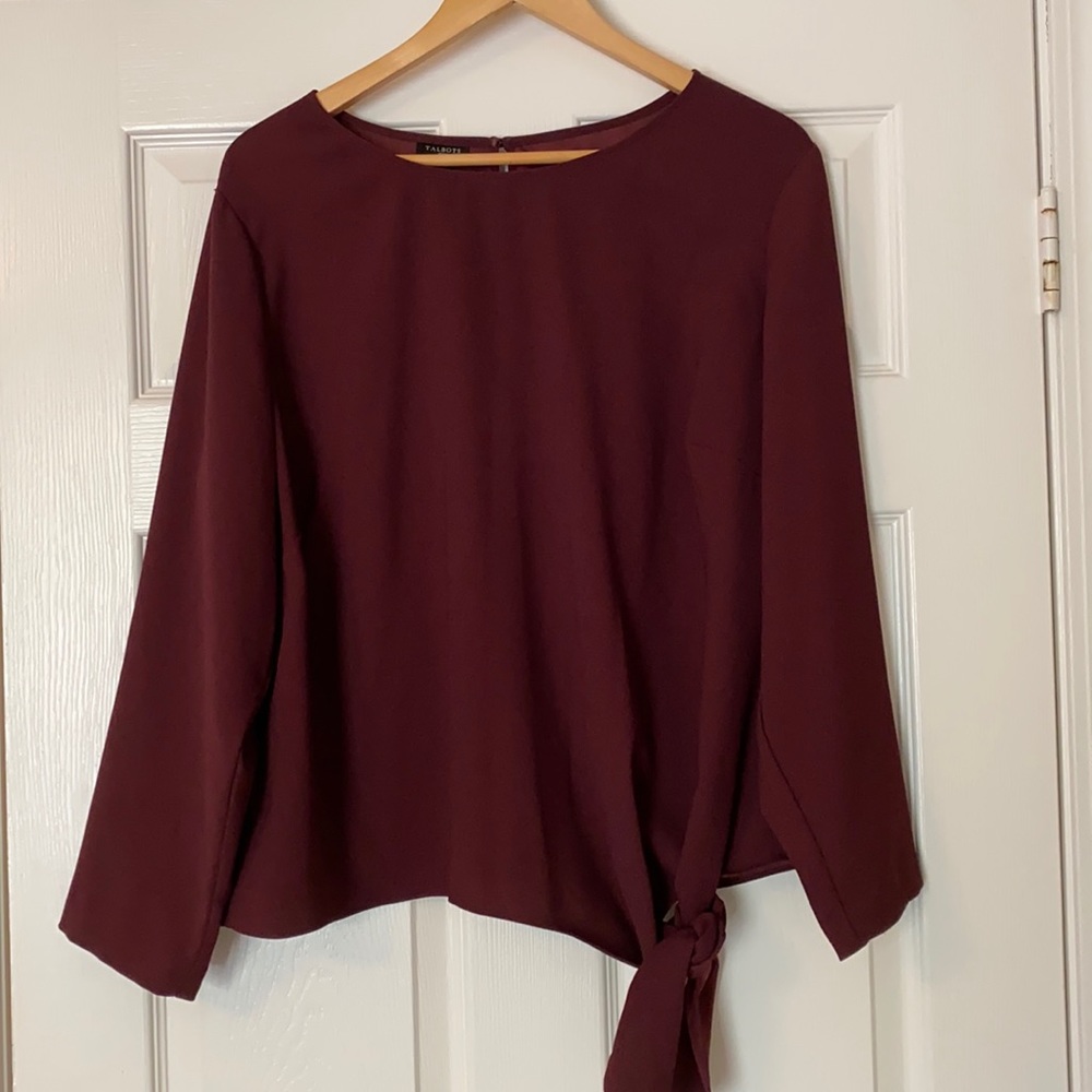 Talbots Woman Maroon Blouse